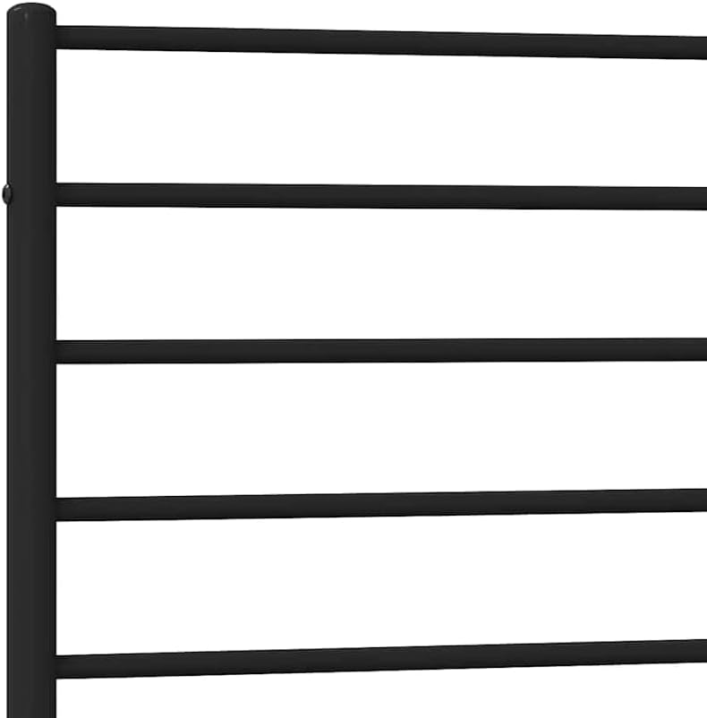 Twin XL Metal Bed Frame with Footboard Black 39.4'x78.7' Platform Bed Frame Heavy Duty Steel No Box Spring Needed Sturdy Noise-Free Design for Bedroom Furniture