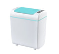 Trash Can Wastebasket Garbage， Smart Bin Trash Can Touchless Electric Smart Trash Can Living Room Bedroom Mute Waste Dust Bin Container Bins for Bathrooms(Blue)