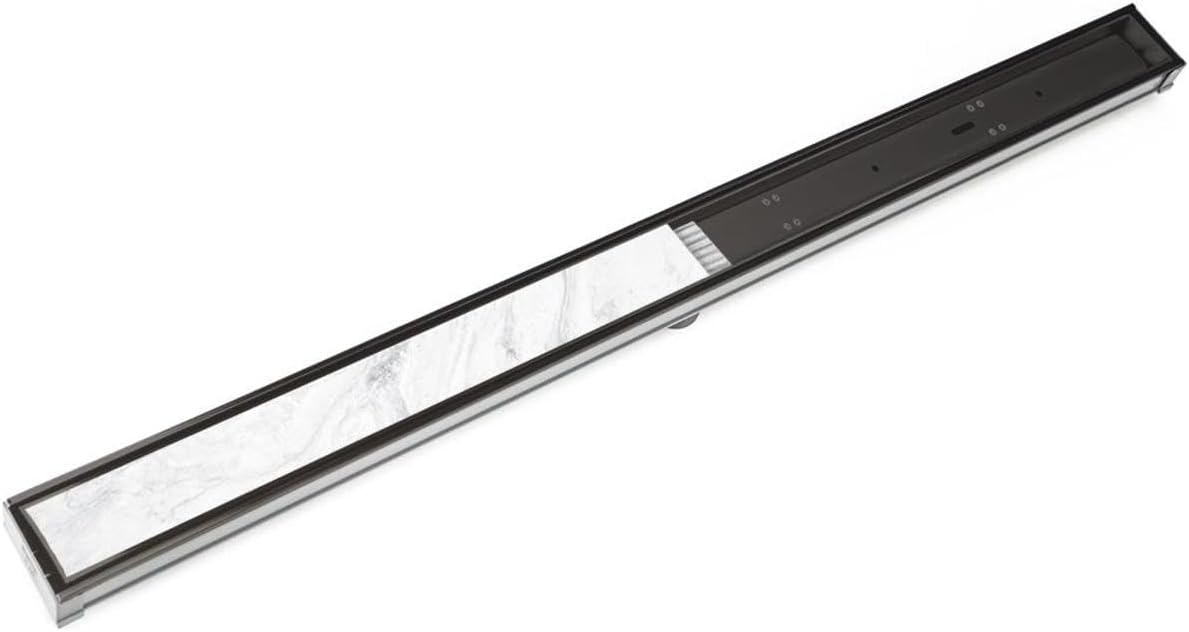 Infinity Drain S-LTIF 6536 ORB 36' S-PVC Series Low Profile Complete Kit with 2 1/2' Tile Insert Frame in Oil Rubbed Bronze