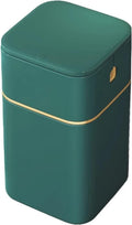 Kitchen Garbage Can Trash Can,Nordic Style Seal Press for Kitchen Bathroom Office Storage Bucket Dustbins Accessories with Lid Garbage Deep Green Deep Blue 15L Wastebasket (Color : Deep Green)