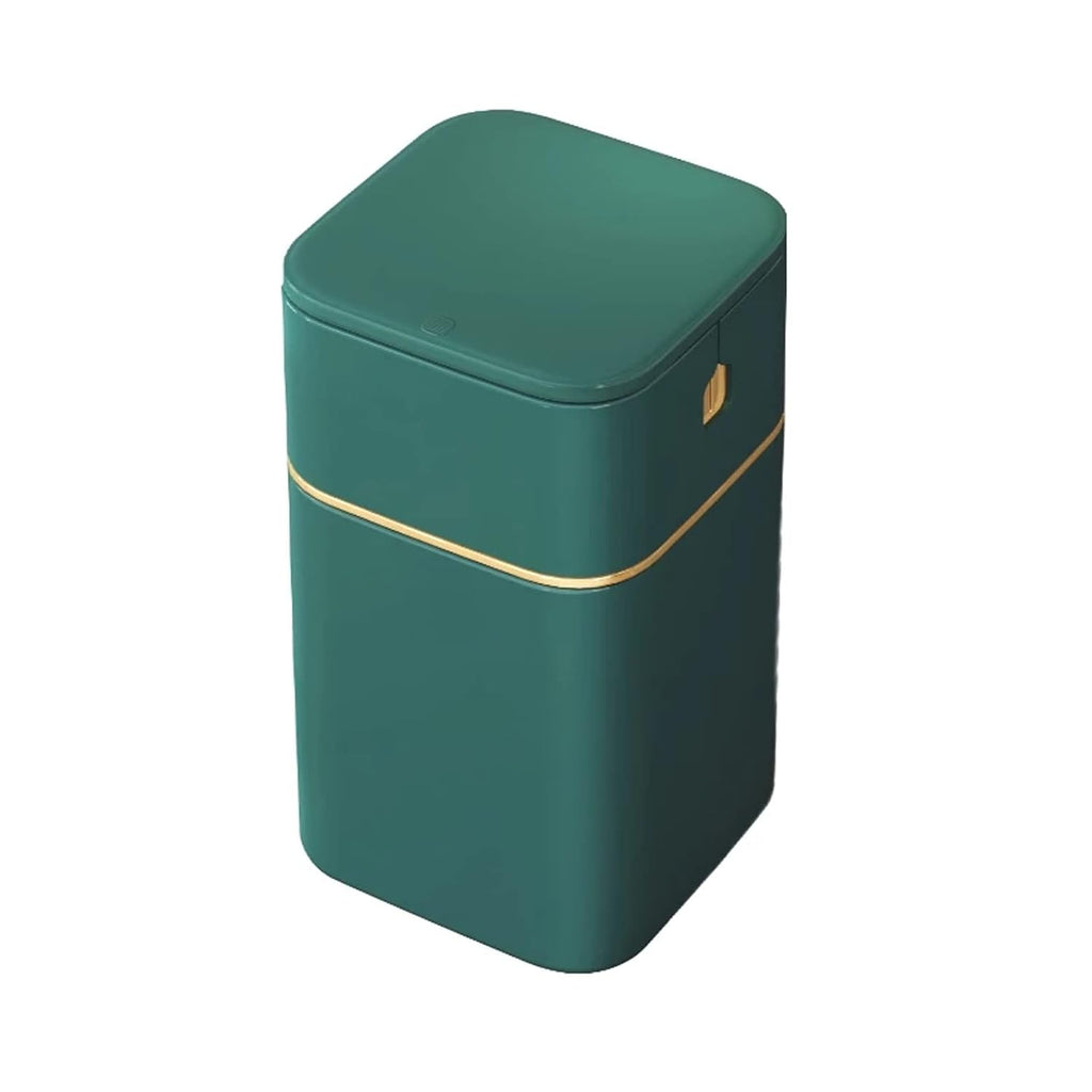 Liudan Trash Can Rubbish Bin, Nordic Style Seal Printing Machine for Kitchen Bathroom Office Storage Bucket Trash Can Accessories with Lid Rubbish Deep Green Deep Blue 15L Pedal Bin (Color : Deep