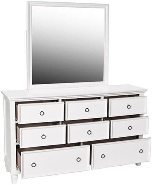 New Classic Tamarack 4-Piece Wood Queen Bedroom Set with Nightstand in White