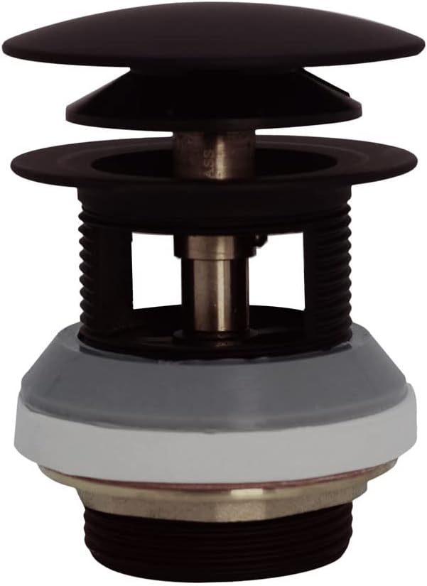 Westbrass D98LTBPA-12 Integrated Overflow Drain 1-1/2 in. NPSM Coarse Thread Tip-Toe Mechanism with PVC Adapter, Oil Rubbed Bronze