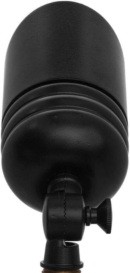 VOLT 12V Brass Fat Boy LED Outdoor Spotlight 4-Pack Expansion Kit (Black) for Low Voltage Landscape Lighting of Yard, Lawn, Garden, Patio, Trees & House