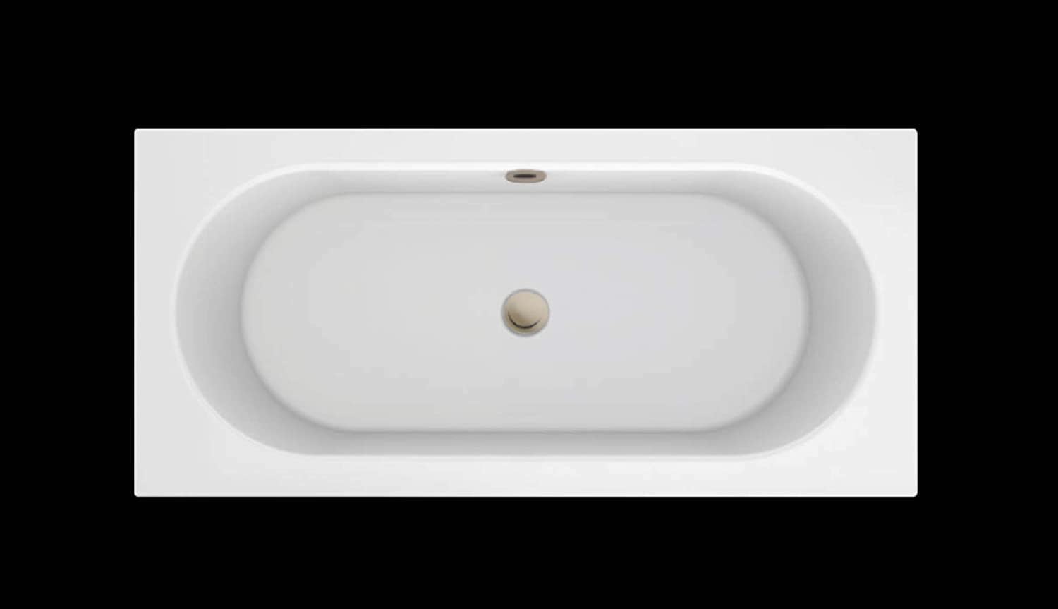 Carver Tubs - Aphrodite 67' - Modern White Rectangle Freestanding Soaking Bathtub With Brushed Nickel Drain - White Oval Interior Acrylic Fiberglass Tub - Deep Relaxing Soak - 67'L x 31.5'W x 23'H