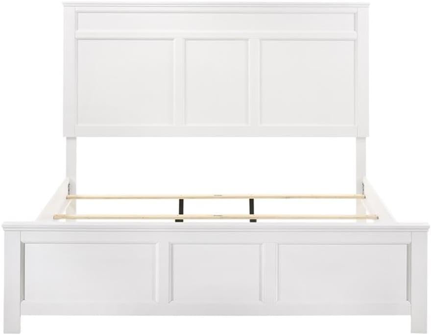 New Classic Andover 5-Piece Wood King Bedroom Set with 2 Nightstands in White