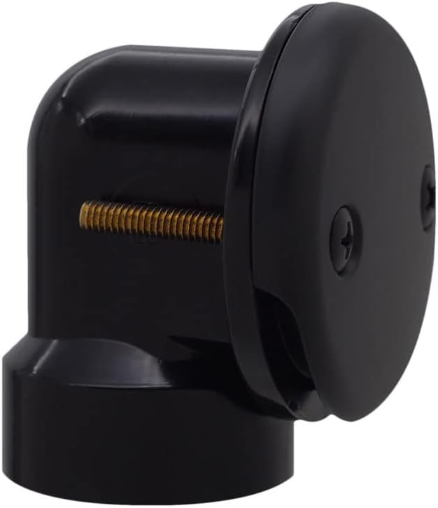 Westbrass Tip Toe Sch. 40 ABS Plumber's Pack with Two-Hole Elbow, Matte Black, D534-62