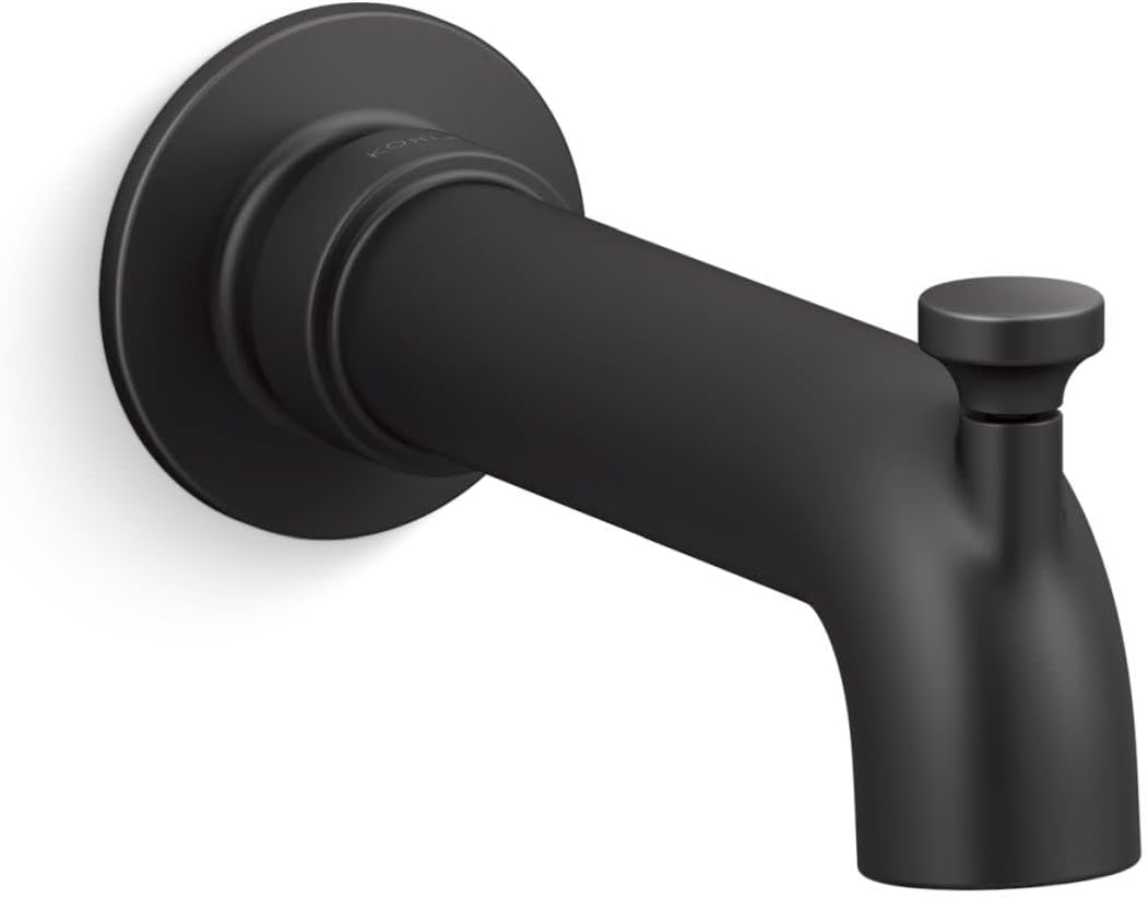 Kohler K35923-BL Castia by Studio McGee 6-5/8' Integrated Diverter Tub Spout Matte Black