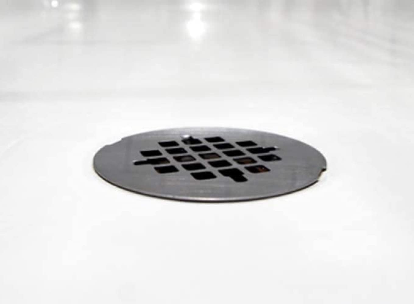 Westbrass D206P-50-12 2' No-Caulk PVC Compression Shower Drain with 4-1/4' Round Grid Cover, Oil Rubbed Bronze (50-Pack)