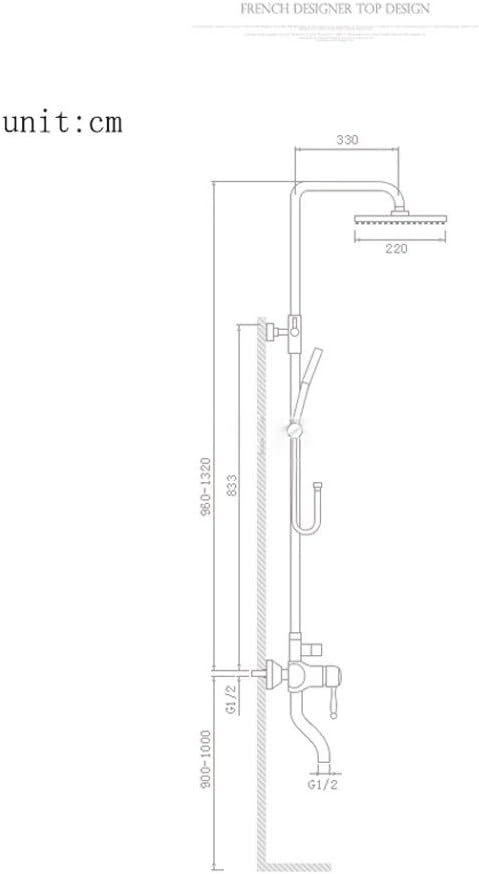 Shower Faucet Set Bathroom White Rainfall Shower Faucet Hot and Cold Water Gold Shower Mixer