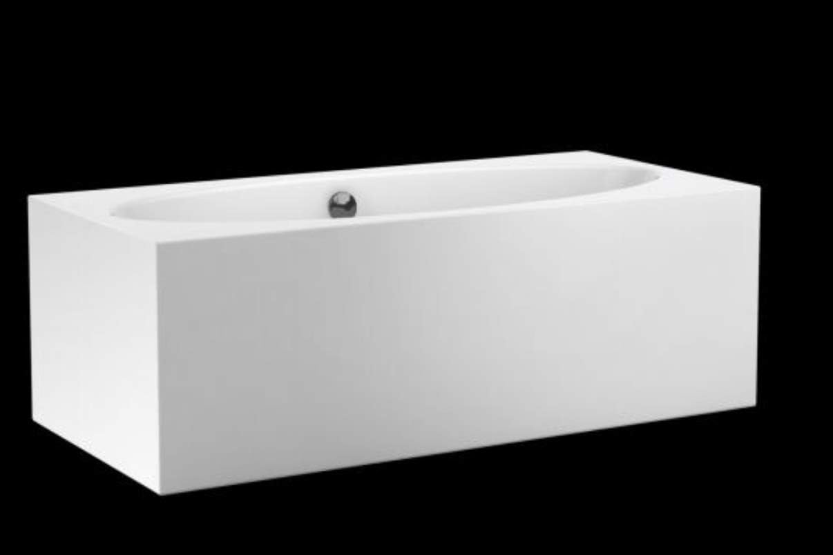 Carver Tubs - Aphrodite 67' - Modern White Freestanding Bathtub With Back Heater - Rectangle Spacious Acrylic Fiberglass Bath Tub With Chrome Drain - Deep Relaxing Soak - 67'L x 31.5'W x 23'H