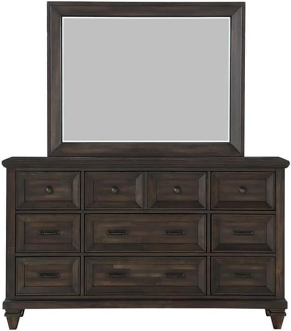 New Classic Sevilla 4-Piece Wood Queen Bedroom Set with Nightstand in Walnut