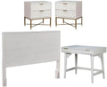 Home Square 4 Piece Set with Nightstand Standard King Headboard & Bedroom Vanity