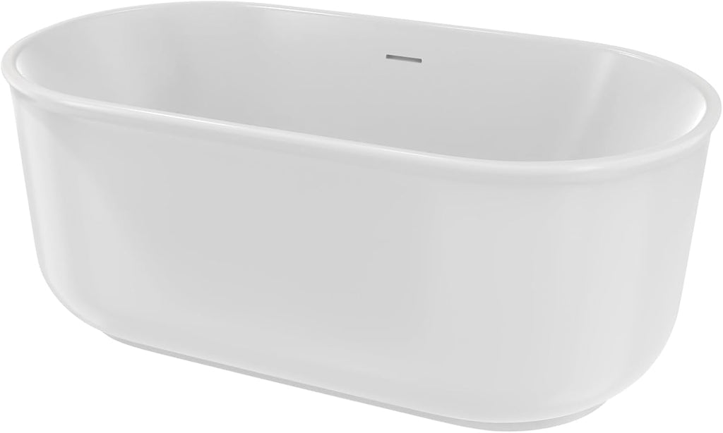 Alliance Pro 59 in. L x 31-1/2 in. W x 23-5/8 in. H Freestanding Acrylic Bathtub, Oil Rubbed Bronze Drain
