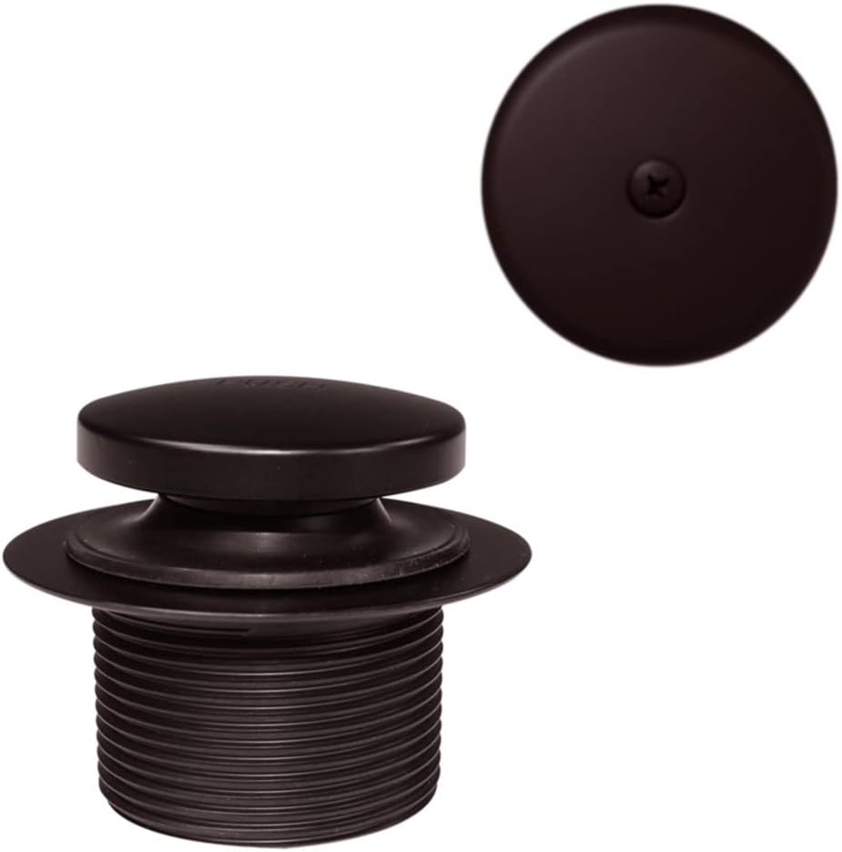 Westbrass D49311-4-12 1-1/2' x 12' Bath Waste & Overflow Assembly with Tip-Toe Drain Plug and One-Hole Faceplate-SCH. 40 ABS Pipe, 4-Pack, Oil Rubbed Bronze, 4 Count