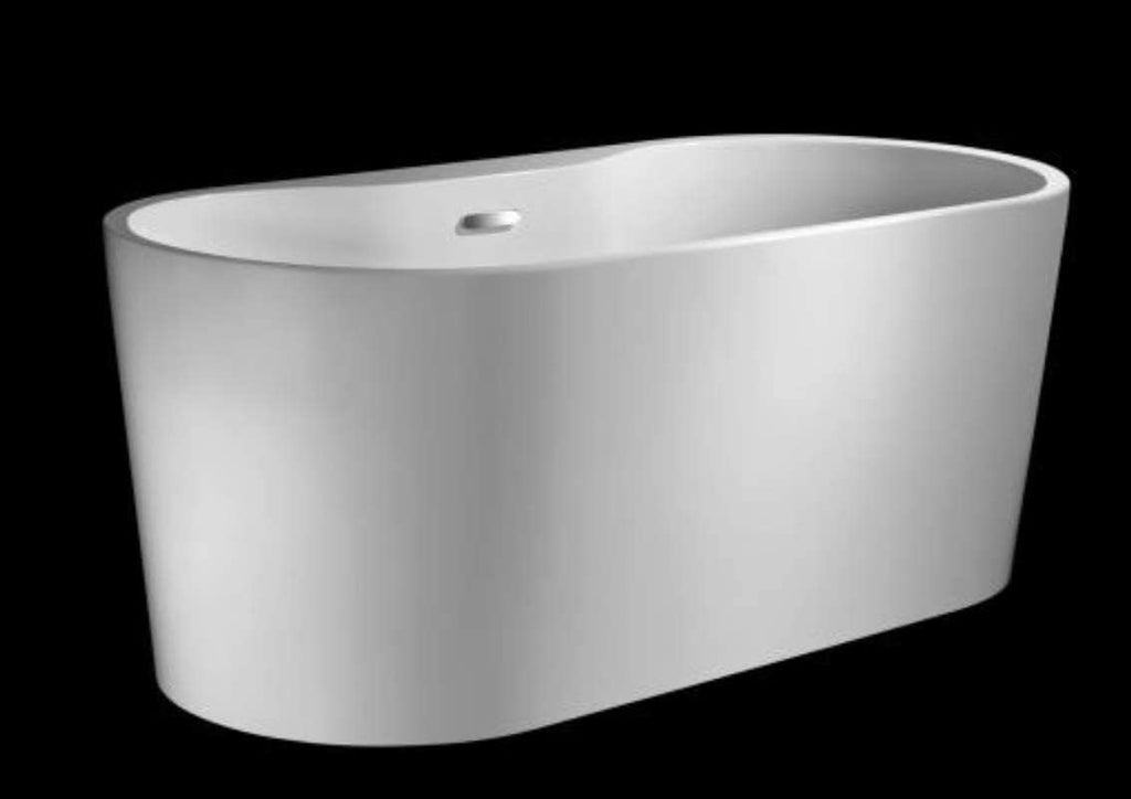 Carver Tubs - Reflection II 67' - Modern White Freestanding Soaking Bathtub With Oil Rubbed Bronze Drain - White Oval Spacious Acrylic Fiberglass Tub - Deep Relaxing Soak - 67'L x 31.5'W x 23.5'H