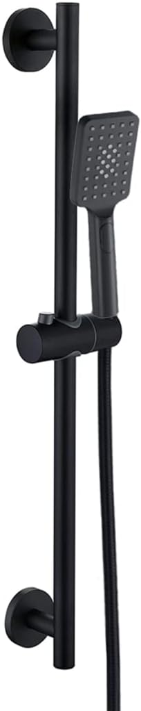 Shower Slide Bar with 3 Functions Handheld Shower,Black 304 Stainless Steel Handheld Shower Wall Mounted Adjustable Holder Set for Bathroom