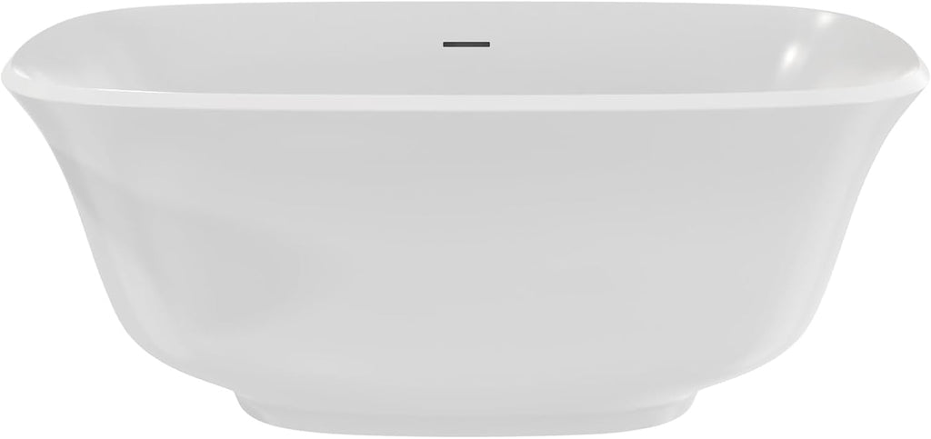 Elegance 59 in. L x 31 in. W x 23-5/8 in. H Freestanding Acrylic Bathtub, Oil Rubbed Bronze Drain