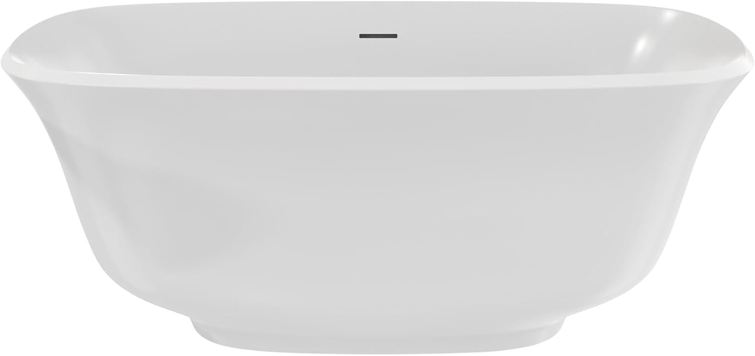 Elegance 67 in. L x 31-1/4 in. W x 23-3/4 in. H Freestanding Acrylic Bathtub, Oil Rubbed Bronze Drain