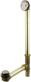 Kingston Brass DTT2188 Tip-Toe Bath Tub Drain and Overflow, Brushed Nickel 26.81 x 12 x 3.19