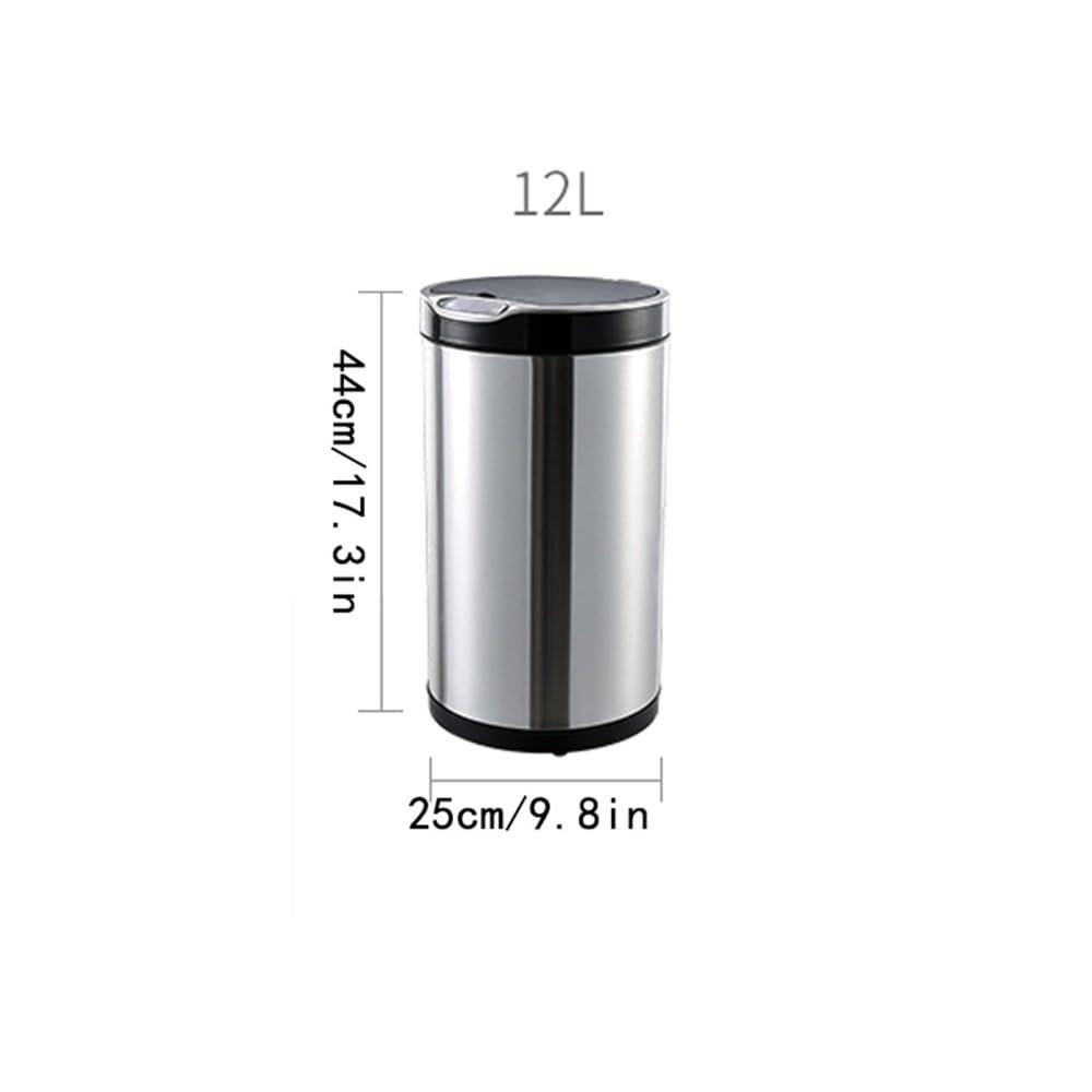 Garbage Bin, 12L Automatic Induction Garbage Can for Kitchen Bathroom Living Room Toilet,Indoor Trash Cans(Blue)