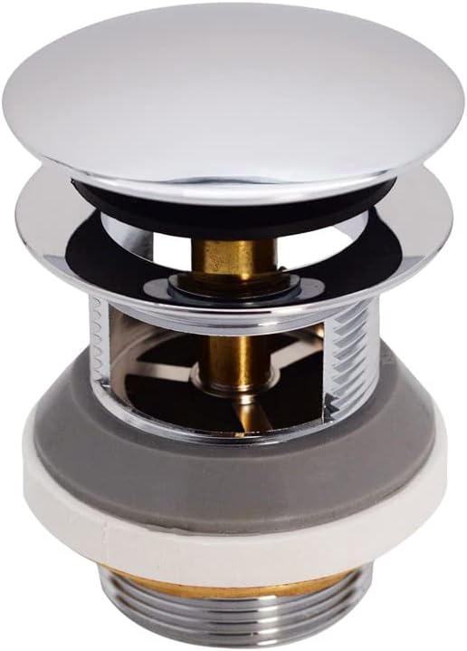 Westbrass D980LTBAA-26 Integrated Overflow Drain Trim Kit with Illusionary No-Hole Overflow and PVC Adapter, Brass, Polished Nickel
