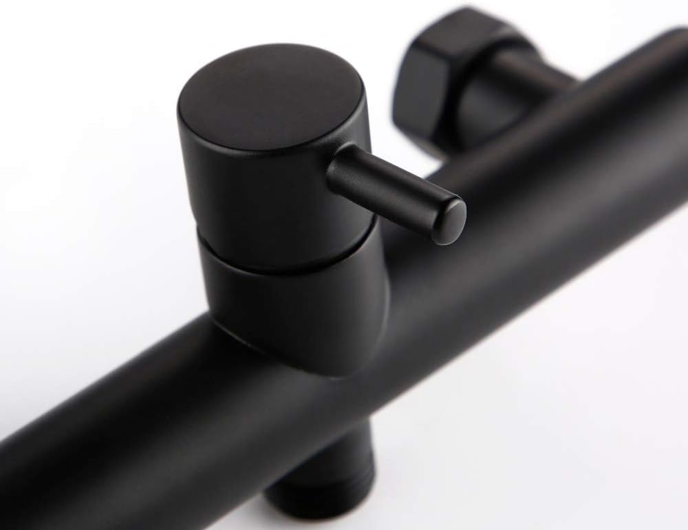 Matte Black Bathroom Shower Set Bathroom Brass Wall Mounted Faucet Wall 2 Ways Shower Handheld Spray Sets
