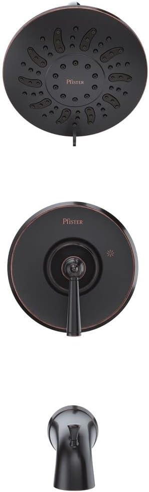 Pfister Saxton Tub & Shower Trim Kit (Valve Not Included), 1-Handle, Tuscan Bronze Finish, LG898GL1Y