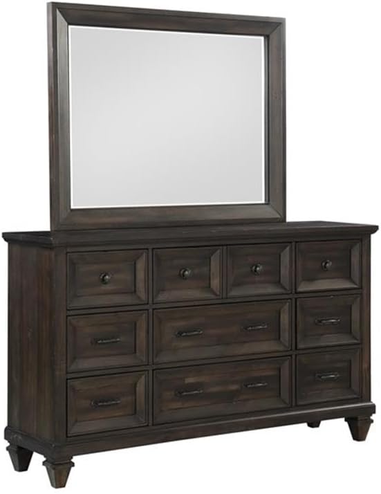 New Classic Sevilla 4-Piece Wood Queen Bedroom Set with Nightstand in Walnut