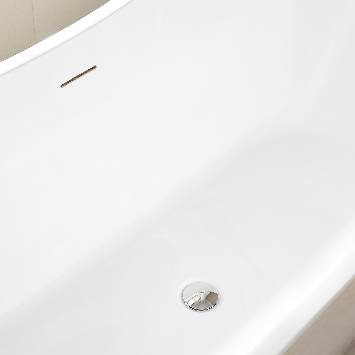Vanity Art 71' Freestanding Bathtub | Free Standing Tub Stand Alone Tub with Contemporary Design for Soaking and Bathing, PC (Chrome) Overflow and Pop-up Drain with UPC Certified, Acrylic, VA6517-IO