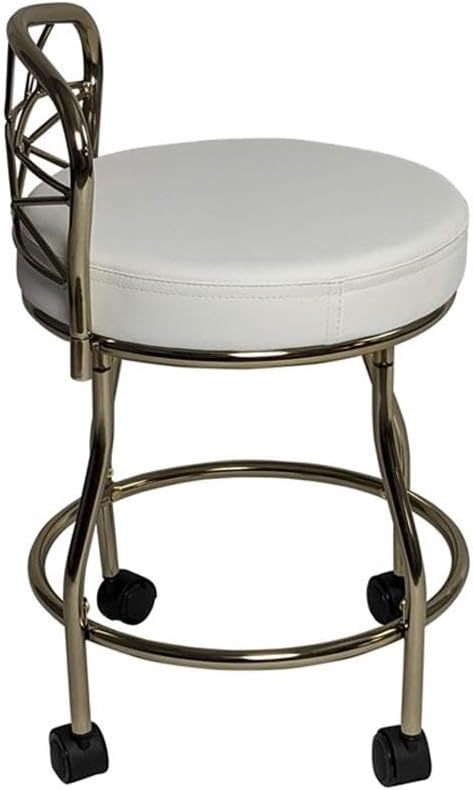 Carolina Classic Diana X-Back Vanity Bench with Casters in Gold