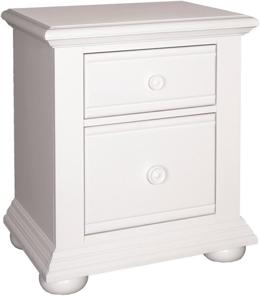 Home Square 2-Piece Set with Summer House King Panel Bed & 2-Drawer Night Stand