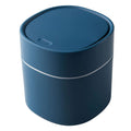 Mini Desktop Multifunctional Trash Can Home Car Storage Bucket Accessories with Lid Garbage Bin Nordic Living Room Office(Blue,E)