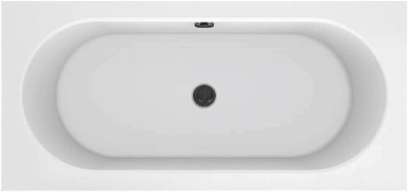 Carver Tubs - Aphrodite 67' - Modern White Rectangle Freestanding Soaking Bathtub w/Oil Rubbed Bronze Drain, Modern Oval Interior Acrylic Fiberglass Tub, Deep Relaxing Soak, 67'L x 31.5'W x 23'H