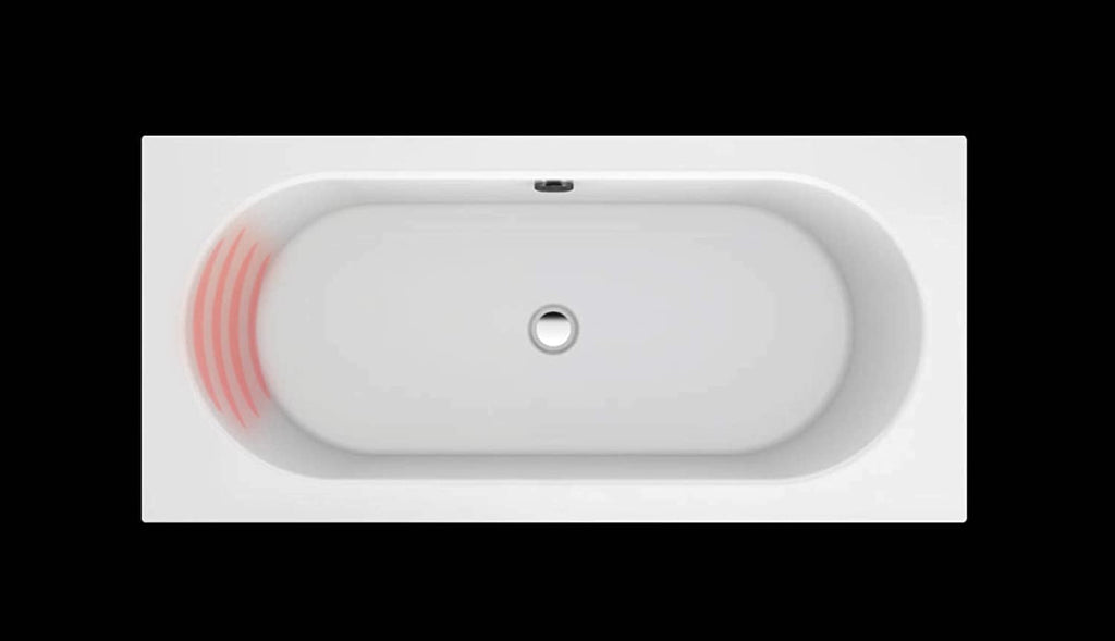Carver Tubs - Aphrodite 67' - Modern White Freestanding Bathtub With Back Heater - Rectangle Spacious Acrylic Fiberglass Bath Tub With Chrome Drain - Deep Relaxing Soak - 67'L x 31.5'W x 23'H