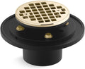 KOHLER K- 22671-AF ROUND DESIGN TILE-IN SHOWER DRAIN, Vibrant French Gold