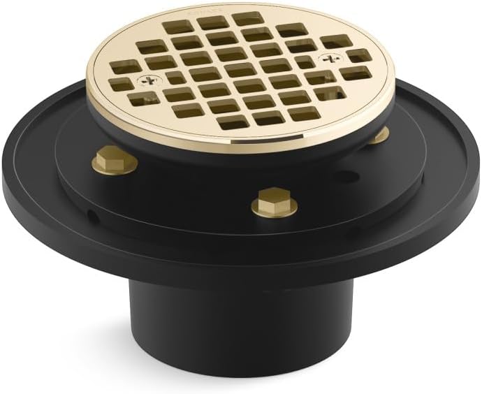 KOHLER K- 22671-AF ROUND DESIGN TILE-IN SHOWER DRAIN, Vibrant French Gold