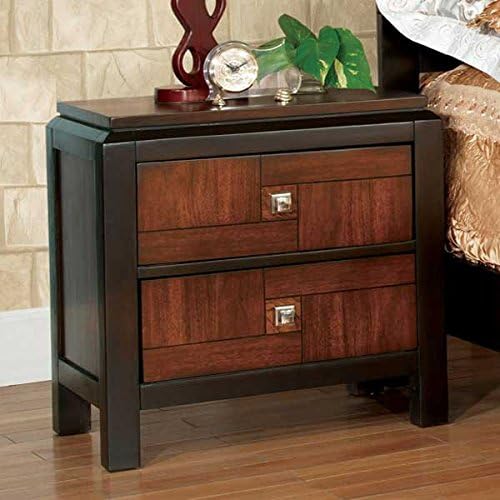 Patra Asian Contemporary Acacia Walnut Cal King Size 6-Piece Bedroom Set