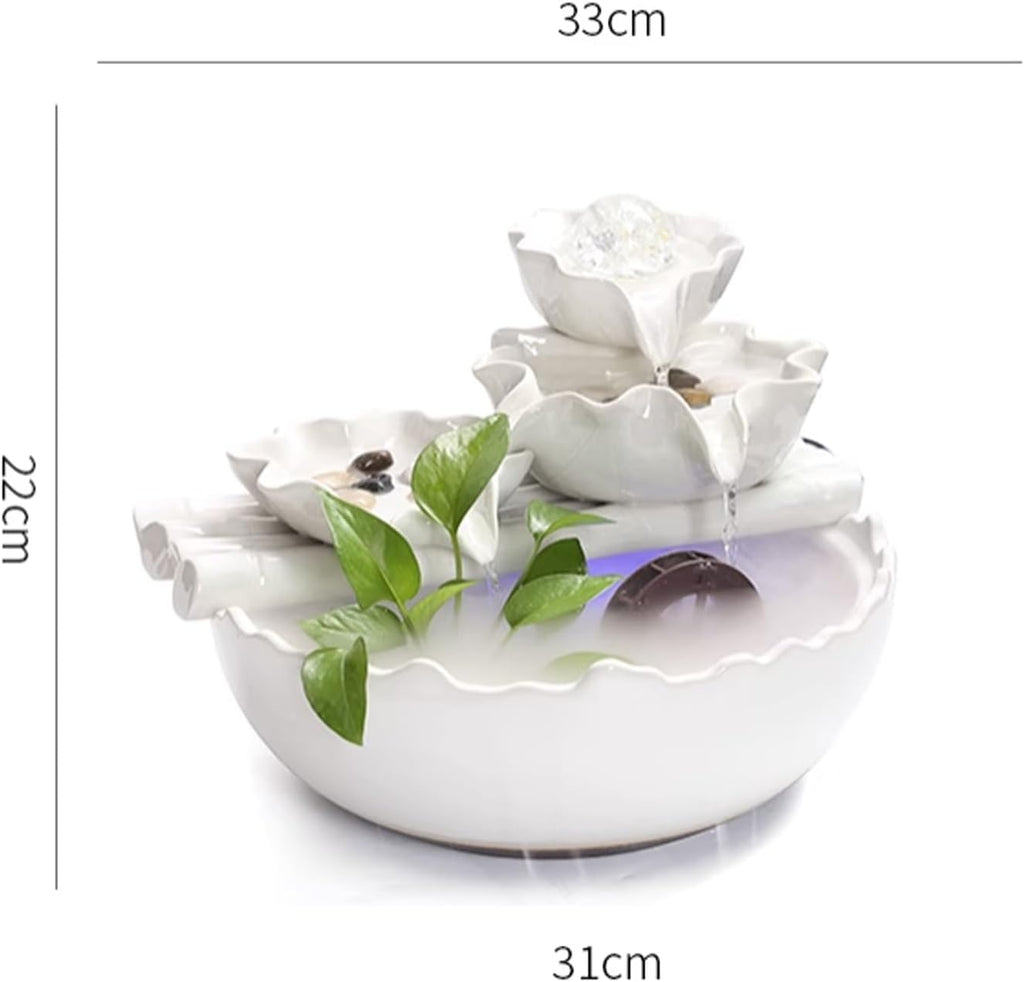 Tabletop Fountain Zhaocai Lotus Flowing Water Decoration Home Furnishing Room TV Cabinet Decoration Fountain New Residence Fountain Decoration