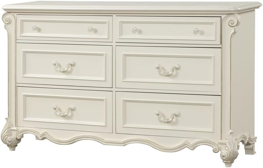 First of a Kind Melrose White King 5 Piece Bedroom Set