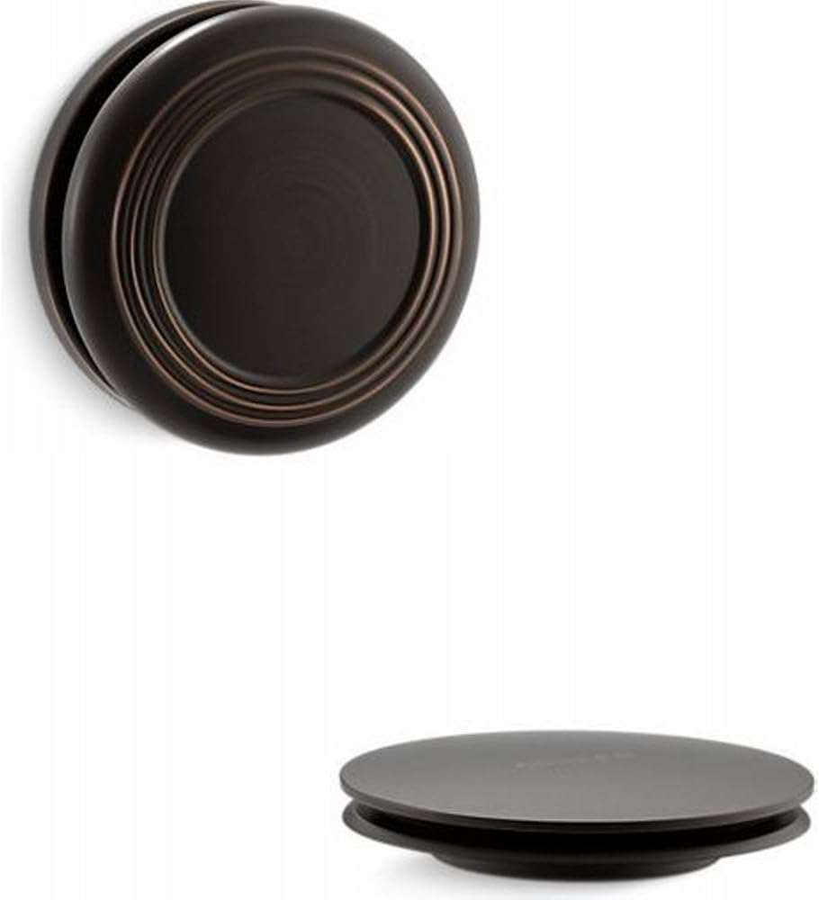 Kohler K-T37396-2BZ PureFlo Cable Bath Drain Trim with Traditional Push Button Handle, Oil Rubbed Bronze