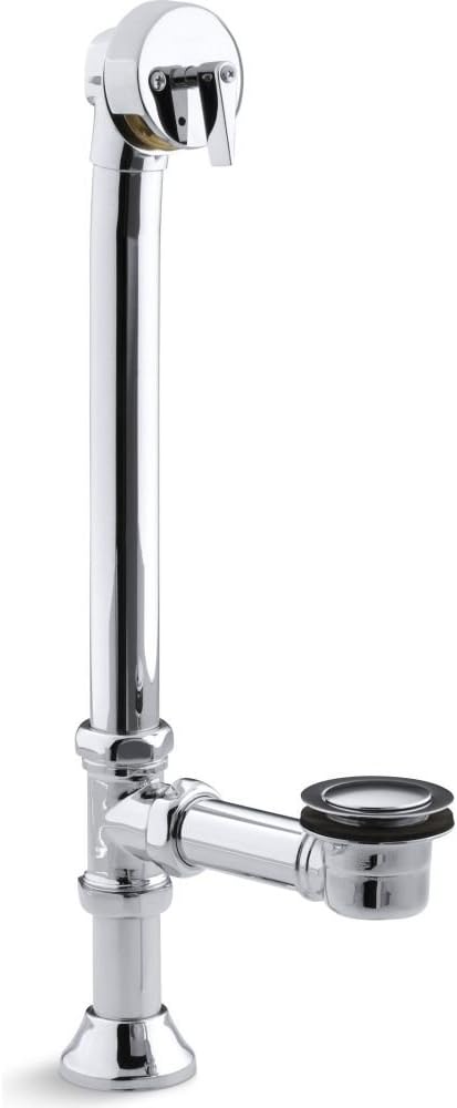 Kohler K-7178-CP 1-1/2' Decorative Bathtub Drain w/Adj Trip Lever Pop-Up Chrome