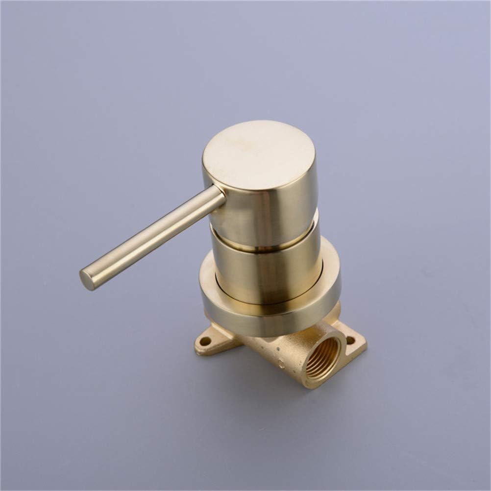 Shower Faucet Concealed Wall Mounted Bathroom Shower System Vlave Hand Held Shower Head Black Brushed Shower Set, Gold