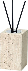 Beige Travertine Bathroom Accessories Set Natural Marble Soap Dispenser Soap Reed Diffuser Vanity Tray Kit Bathroom for Kitchen, Bathroom(Color-10)