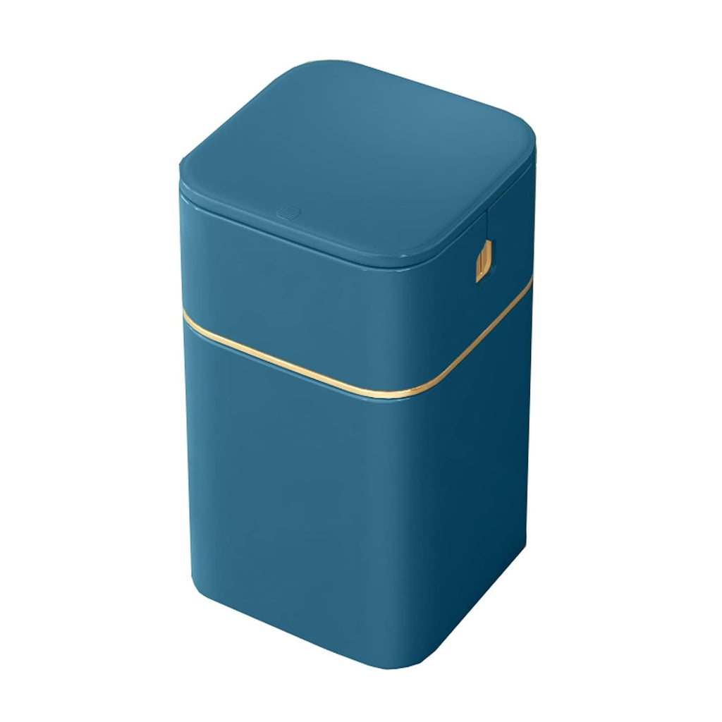 Liudan Trash Can Rubbish Bin, Nordic Style Seal Printing Machine for Kitchen Bathroom Office Storage Bucket Trash Can Accessories with Lid Rubbish Deep Green Deep Blue 15L Pedal Bin (Color : Deep Blue
