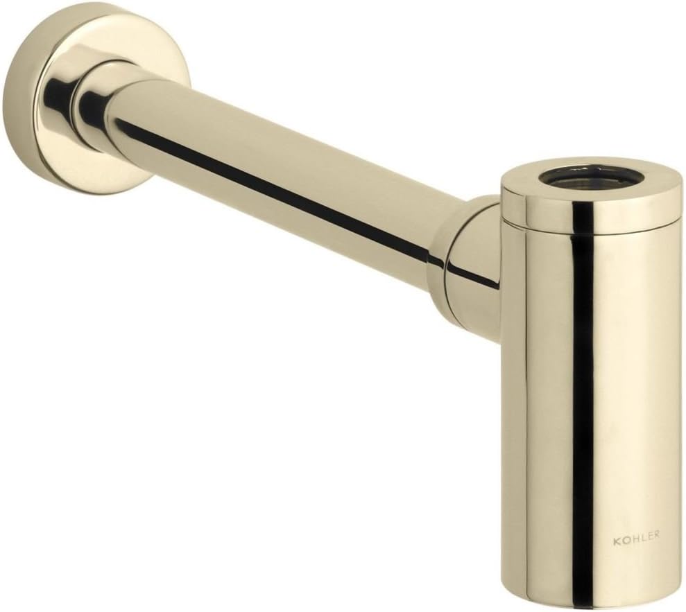 Kohler K-9033-AF Contemporary Round Bottle Trap, Vibrant French Gold