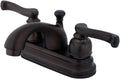 Kingston Brass KB5605FL+ Royale Centerset Bathroom Faucet with Brass Pop-Up Drain, Oil Rubbed Bronze Finish