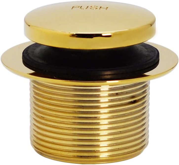 Westbrass 18' Tip-Toe Drain Trim with 2-Hole Overflow Faceplate & Direct Connect Shoe Outlet, Polished Brass, 7931817-DC-01