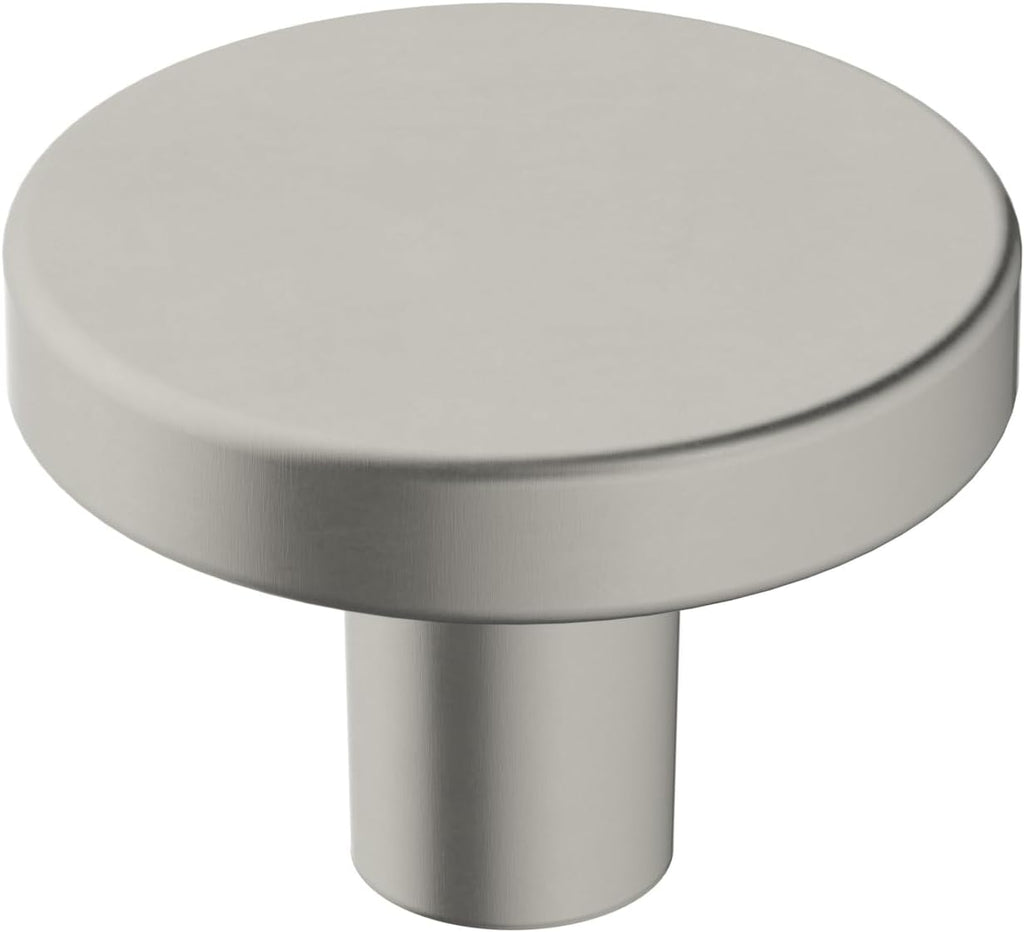 Amerock Versa 1-3/8 inch (35mm) Diameter Satin Nickel Cabinet Knob - 25 Pack