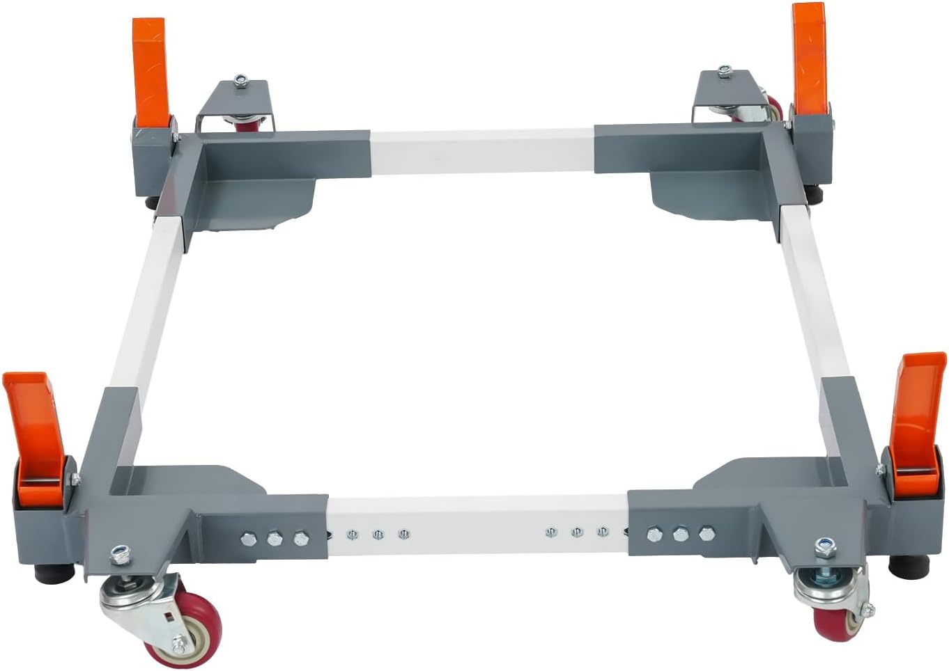 1500 lbs Adjustable Mobile Base, Heavy Duty Mobile Base Mobile Tool Stand with 4 Universal Wheels and 4 Integrated Foot Brakes for Factories and Homes 47.7 x 35.9 x 5.9 in